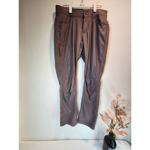 prAna Women's Straight Fit Outdoor Pants Size 8R Gray Hiking Travel Casual - Picture 1 of 8